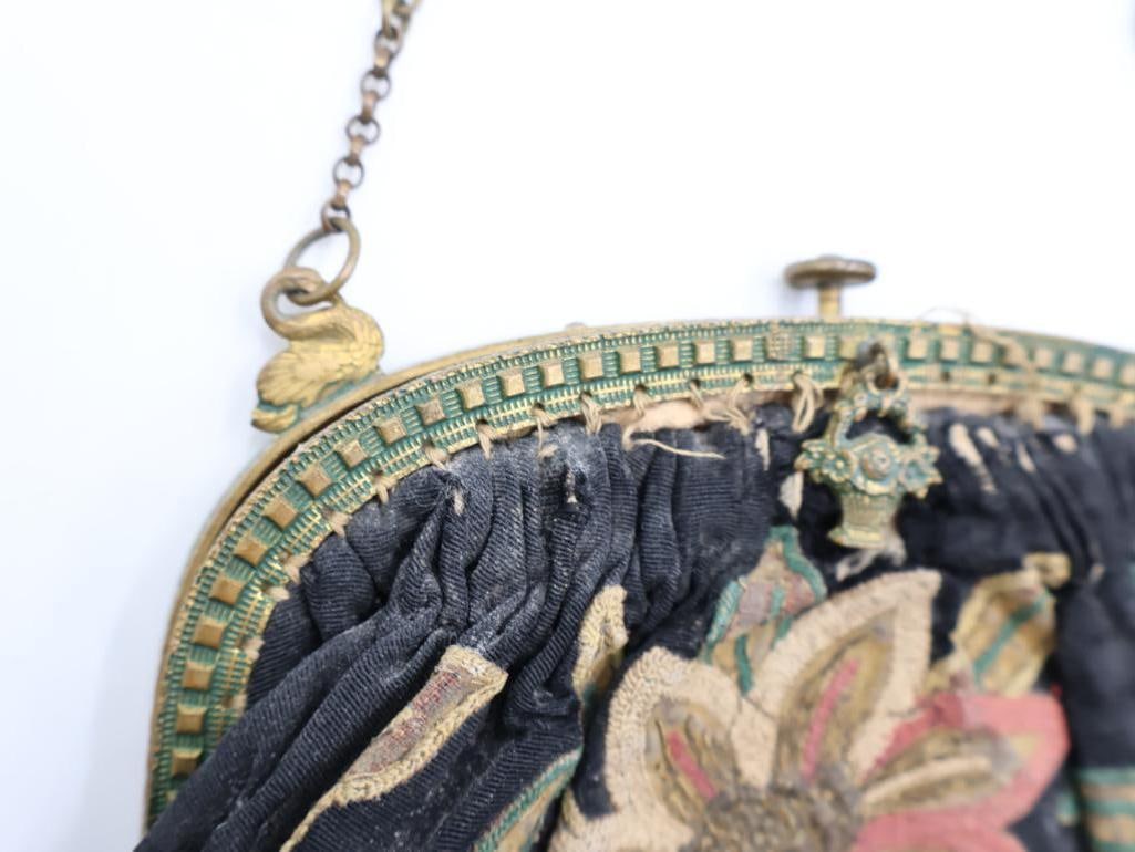 Pair of Antique Beaded and Embroidered Evening Purses - 5