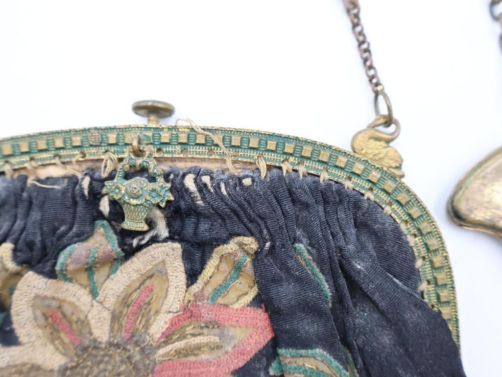 Pair of Antique Beaded and Embroidered Evening Purses - 6