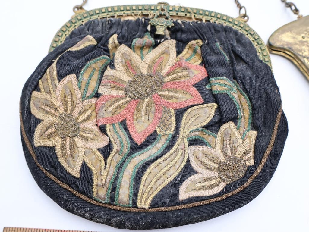 Pair of Antique Beaded and Embroidered Evening Purses - 8
