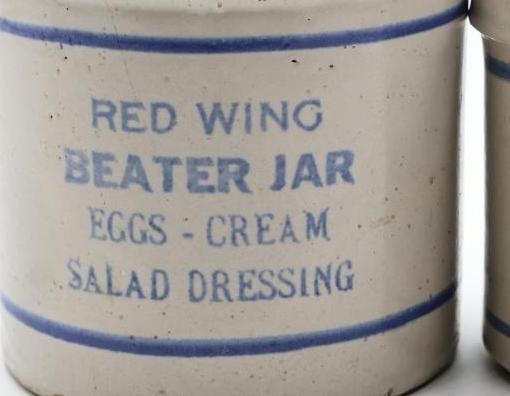 Two Antique Red Wing Stoneware Beater Jars - 3