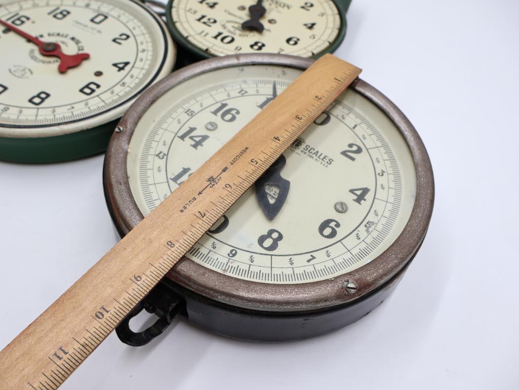 3 Vintage Hanging Produce and Utility Scales Detecto, Hanson and Scale Mfg. Co. - 2