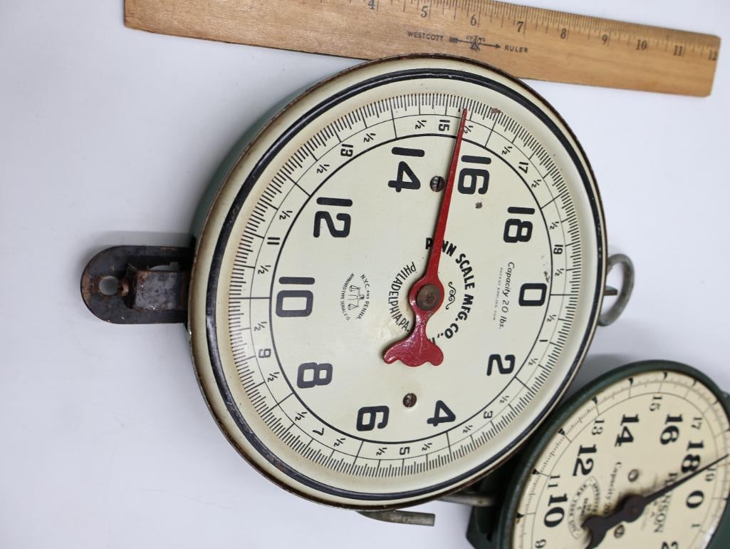 3 Vintage Hanging Produce and Utility Scales Detecto, Hanson and Scale Mfg. Co. - 7