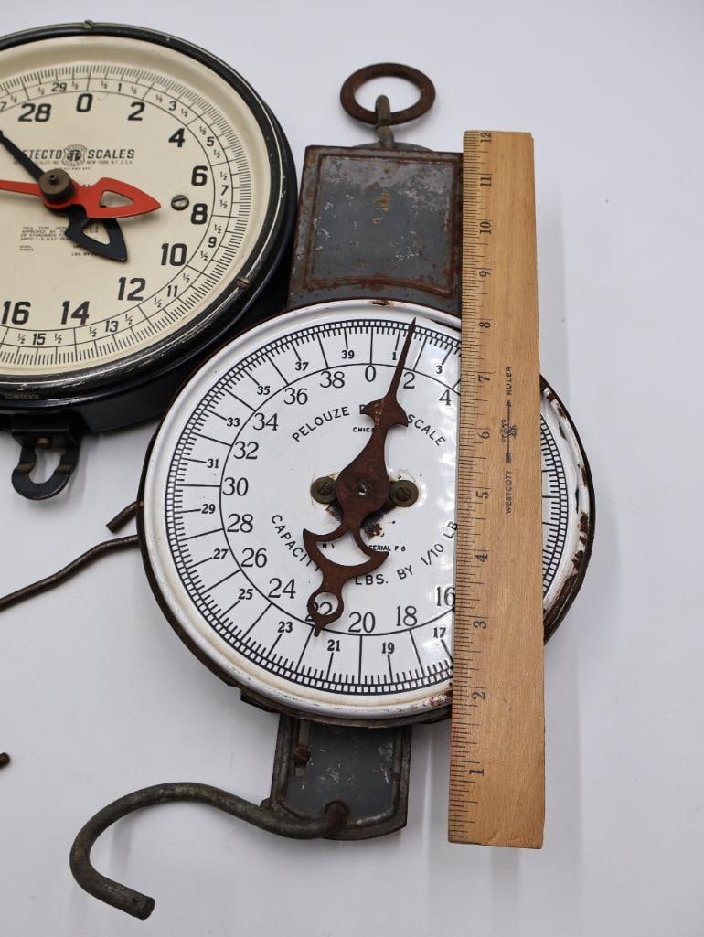 3 Antique & Vintage Hanging Produce Scales Detecto and Pelouze - 3