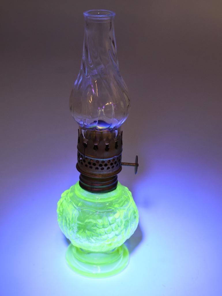 Vintage Uranium Mini Oil Lamp and Blue Fairy Lamp - 2