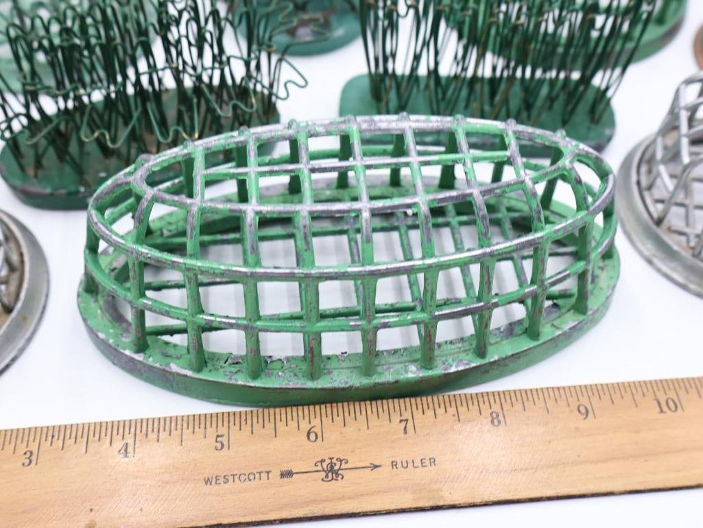 Collection of Vintage Metal Floral Frogs and Flower Holders - 7