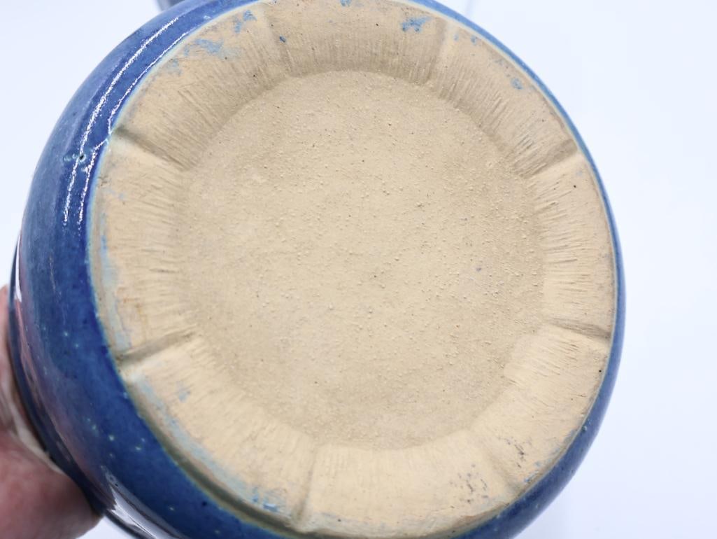 Pair Vintage Blue Stoneware Crocks / Bowls - 7