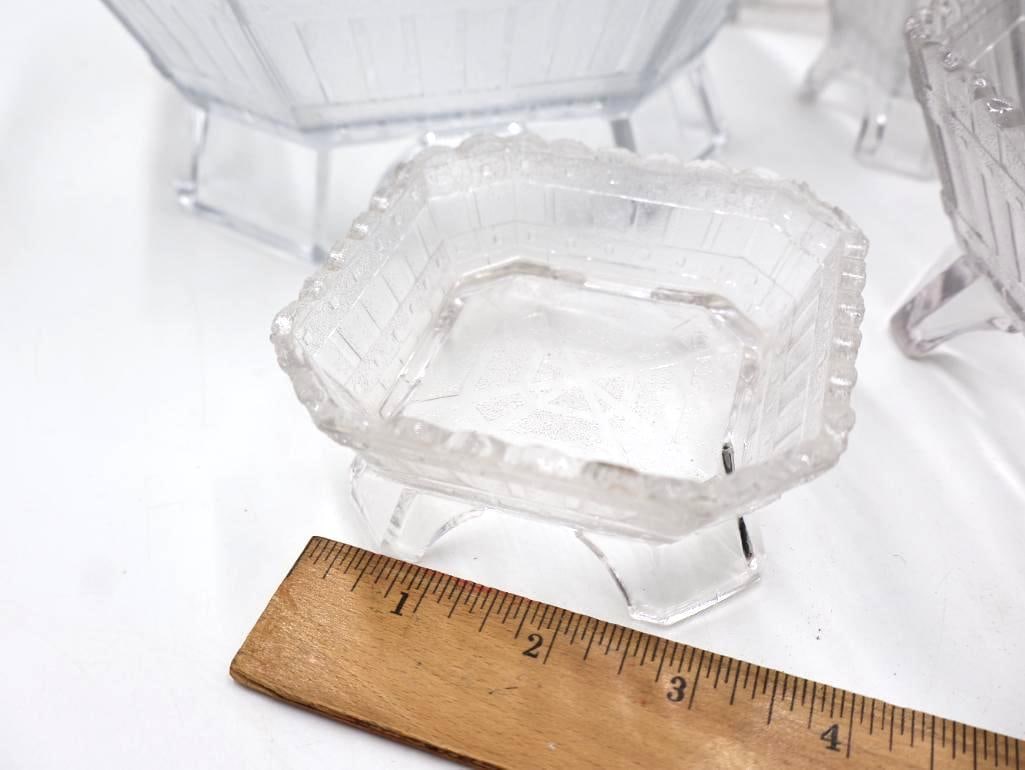 Antique EAPG Clear Pressed Glass Tableware Collection - 3