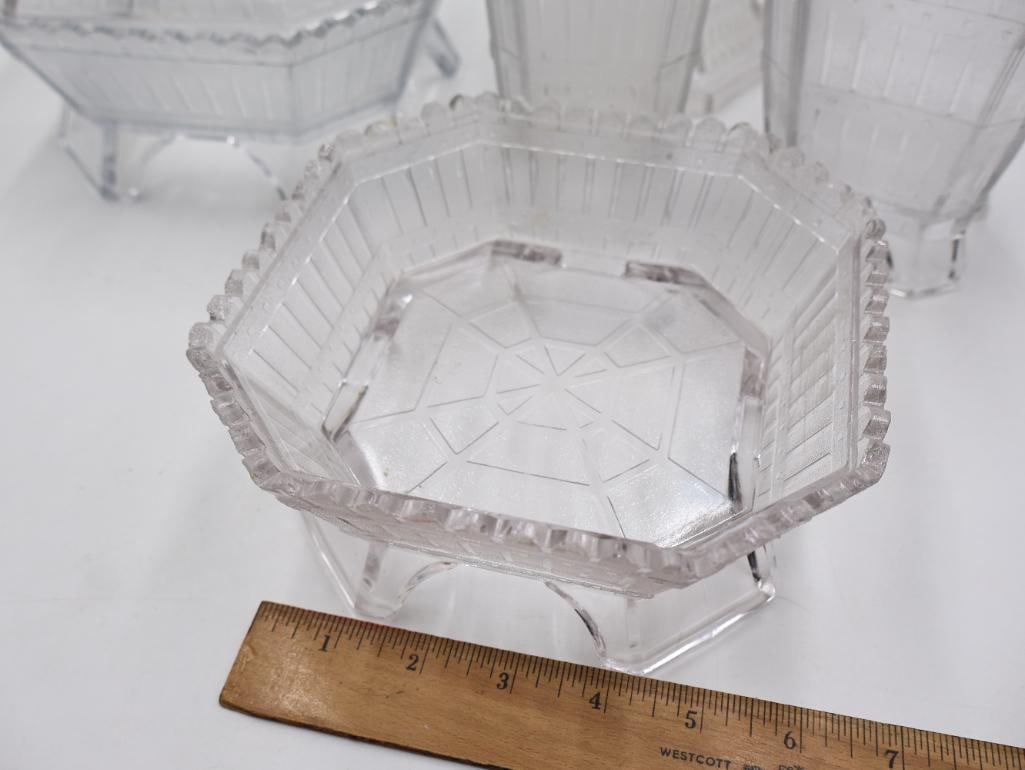 Antique EAPG Clear Pressed Glass Tableware Collection - 6