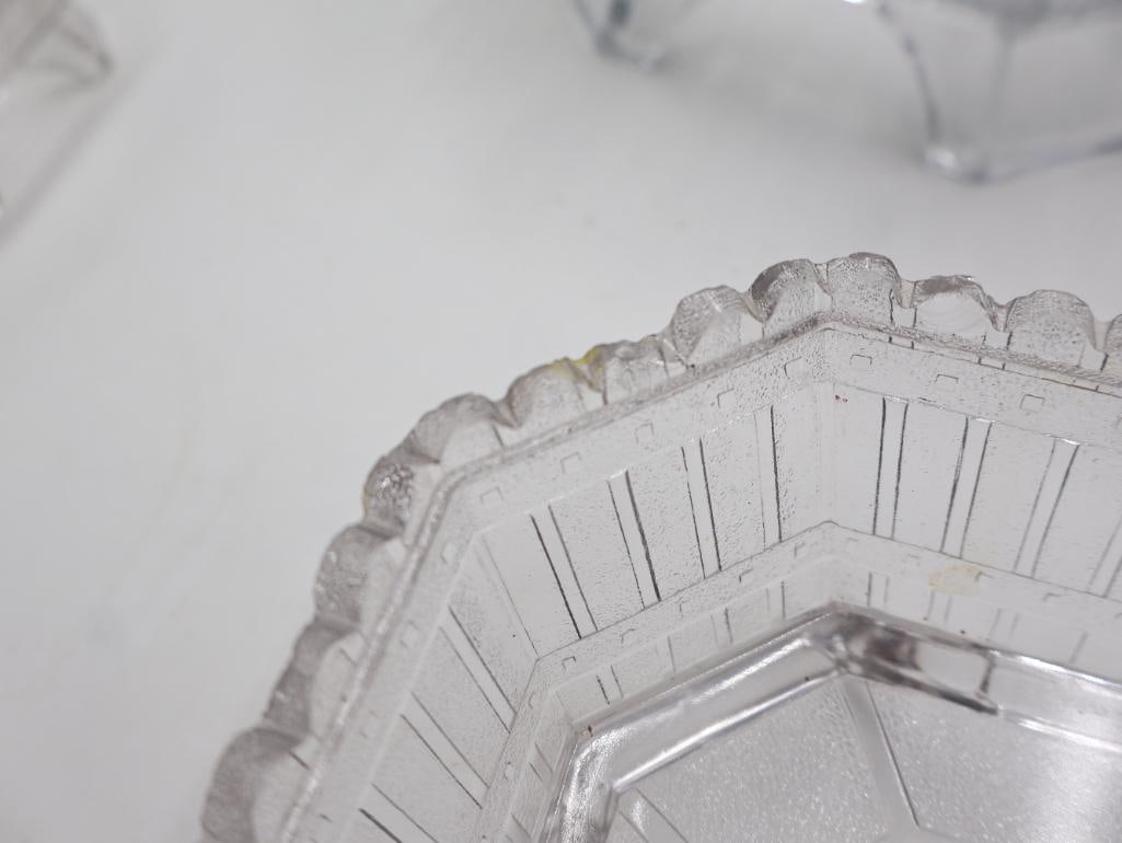 Antique EAPG Clear Pressed Glass Tableware Collection - 8