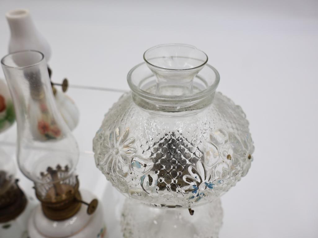 Collection of 8 Vintage Miniature Kerosene Oil Lamps - 3