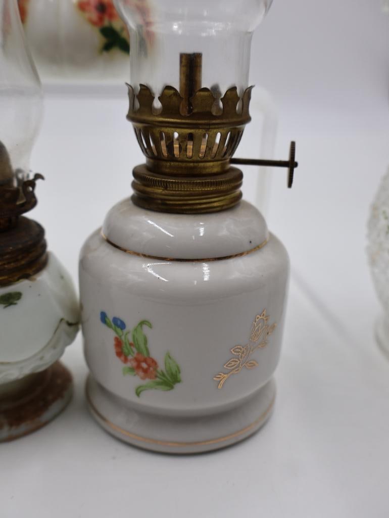 Collection of 8 Vintage Miniature Kerosene Oil Lamps - 6
