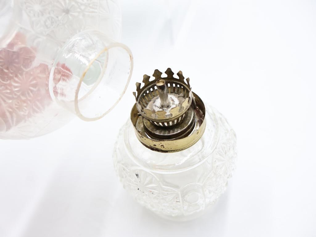 Collection of 5 Vintage Glass Oil Lamps - 4