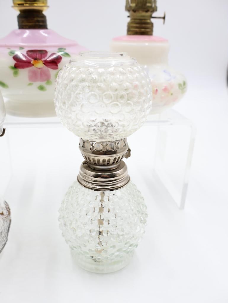 Collection of 5 Vintage Glass Oil Lamps - 6