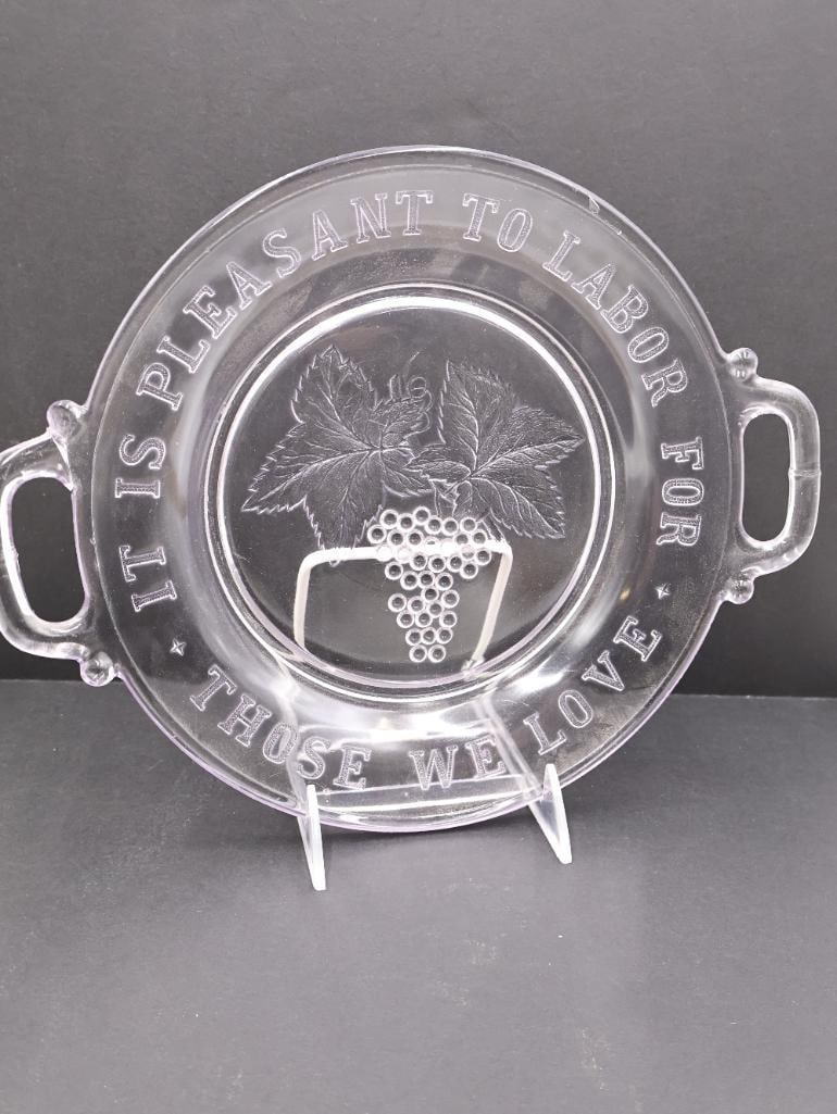 Antique EAPG American Proverb Plates - 6
