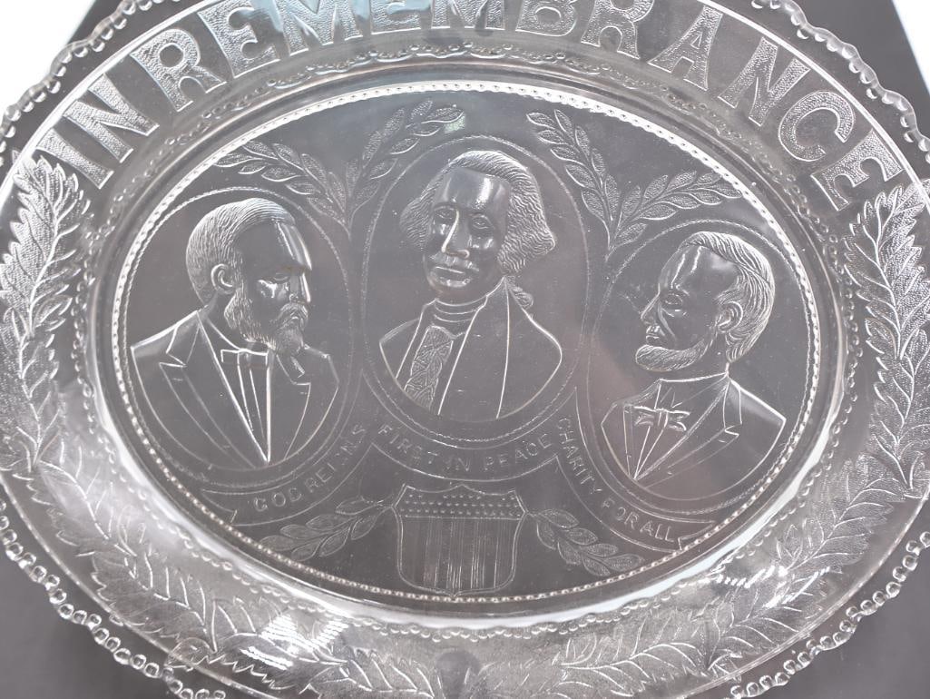 Antique EAPG Presidents and American History Plates - 12