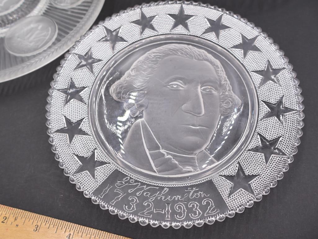 Antique EAPG Presidents and American History Plates - 3