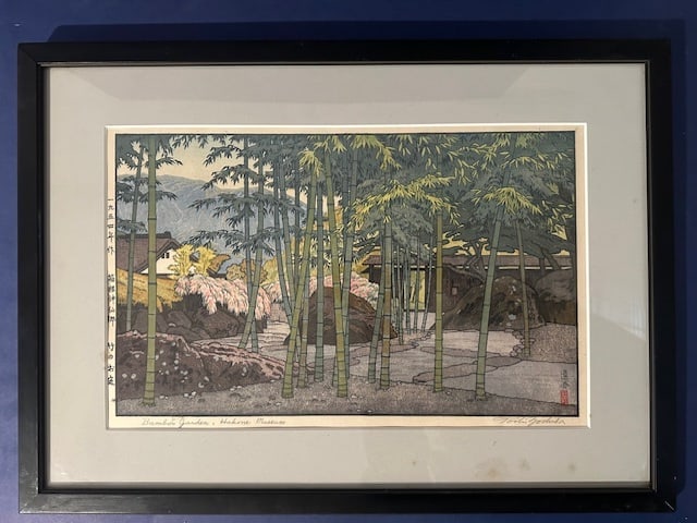 Toshi Yoshida (Japanese 1911 - 1995) Woodblock Print, Hakone Museum (1 of 7)