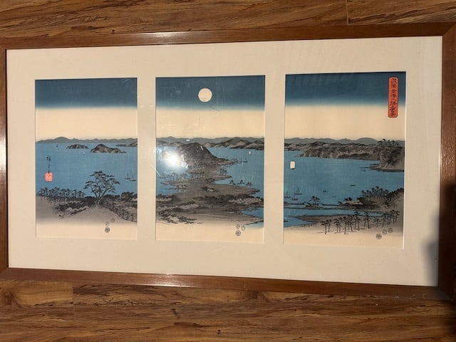 Utagawa Hiroshige ,Full Moon at Kanazawa, Province of Musashi (1 of 11)
