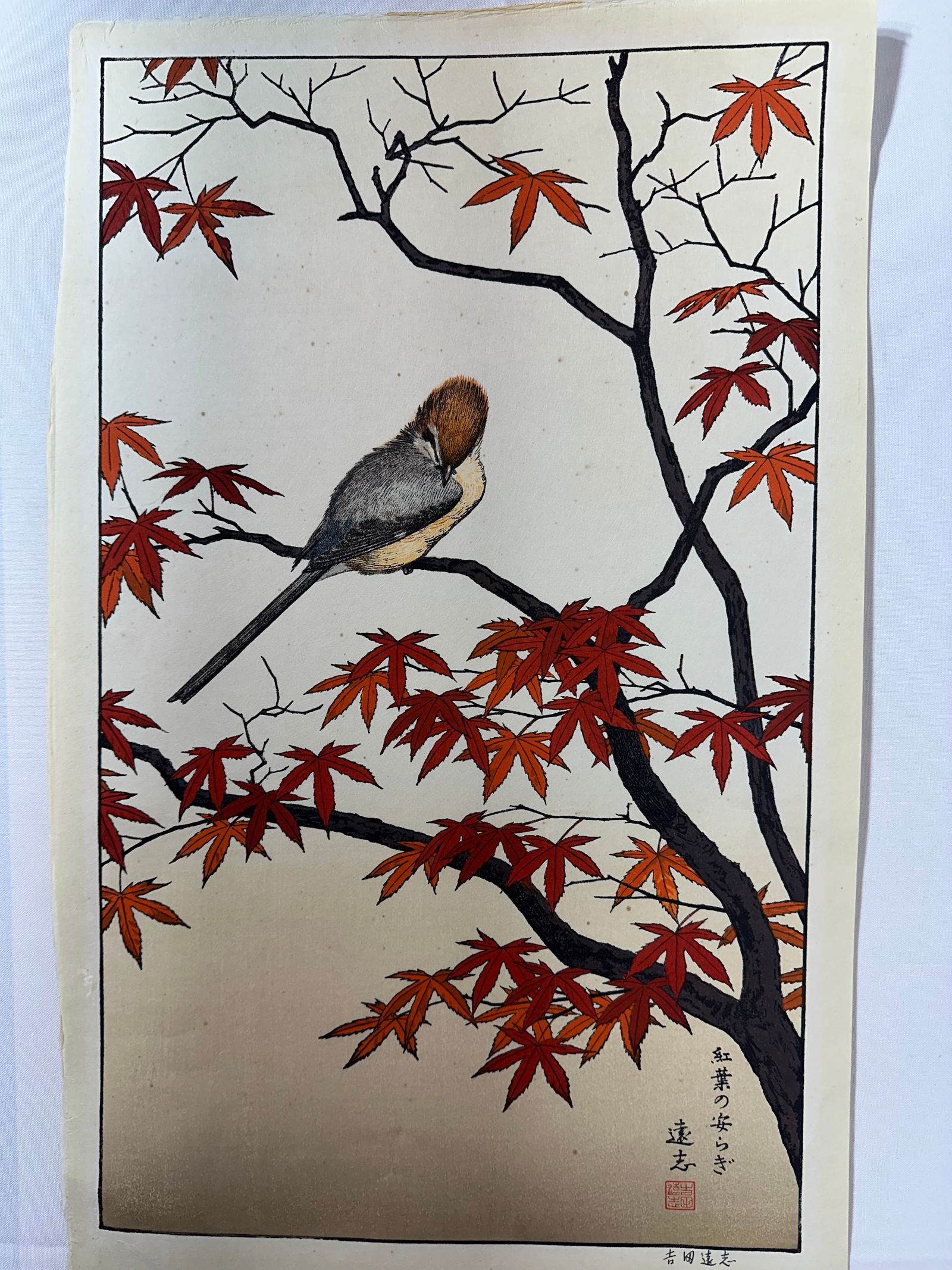 Hiroshi Yoshida, Toshi Yoshida, Serenity of the Red Maple - Autumn (1 of 4)