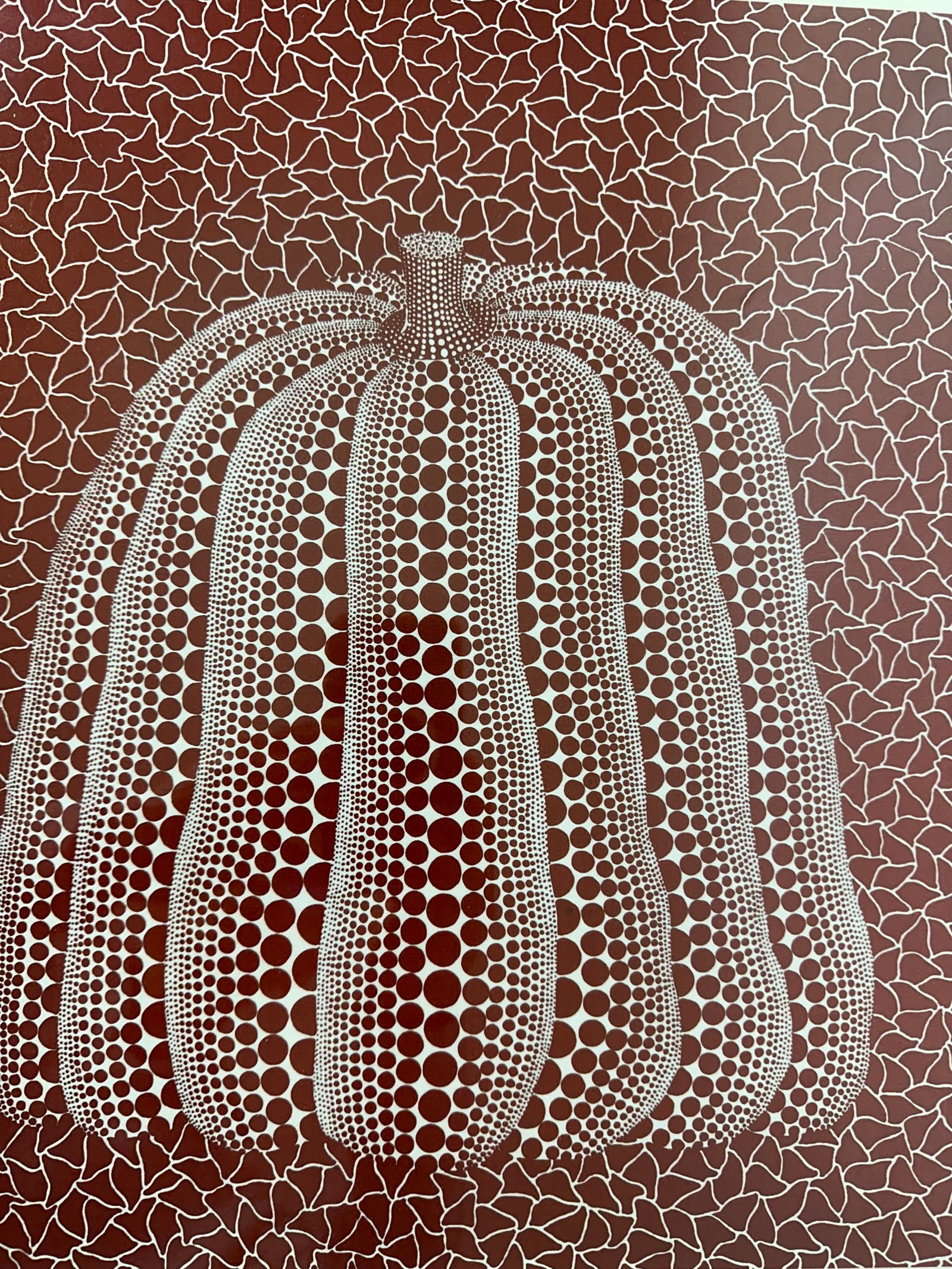Yayoi Kusama, Red Pumpkin ,1982, Silk Print: Framed Size: w 22 1/2” inch, H: 25 1/2” inch