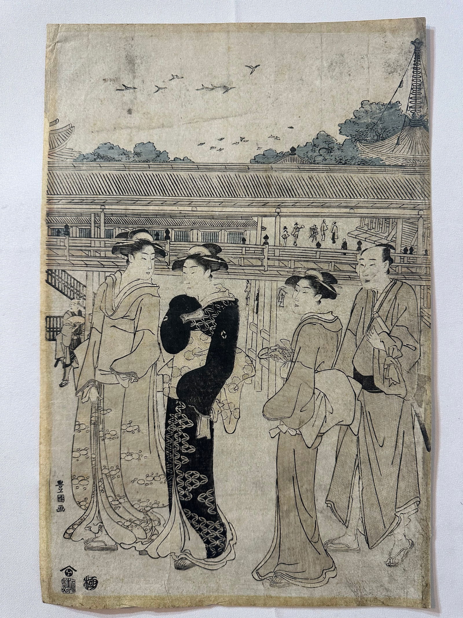 Toyokuni I Utagawa, 18th Century, Japanese Ukiyo-e Artist: Size: W 10” inch, H: 15” inch