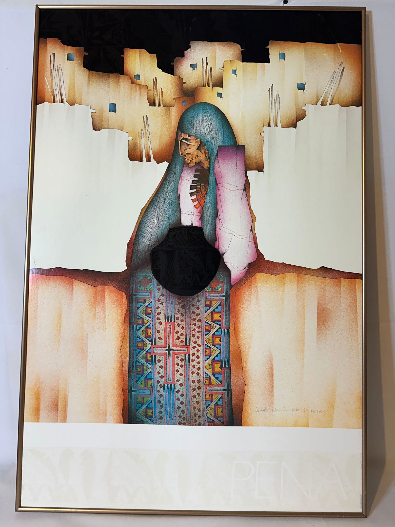 1987 very rare Amado Pena, Pencil signed Lithograph (1 of 4)