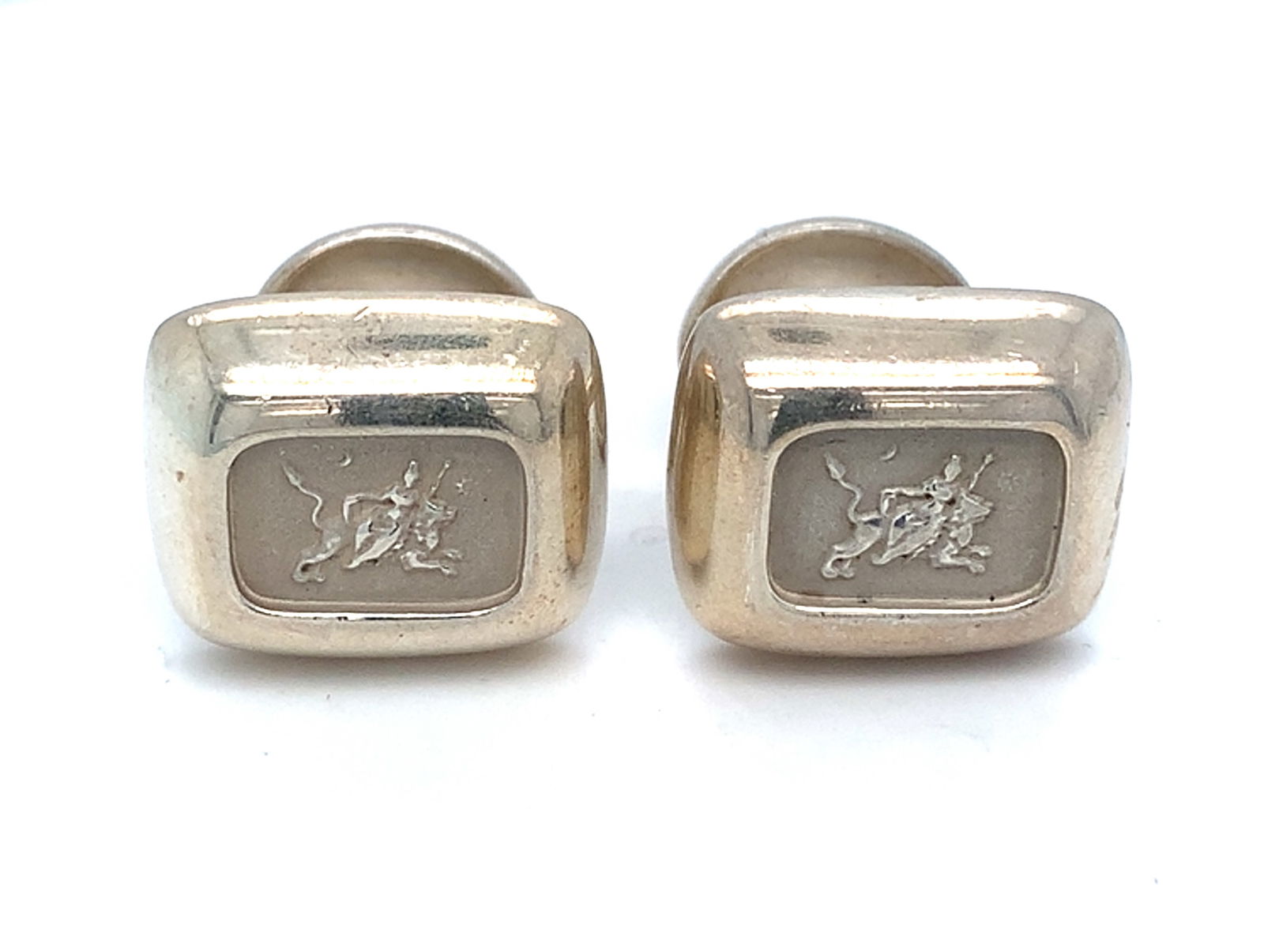Slane and Slane Sterling Silver Woman on Lion Cuff Links (1 of 2)