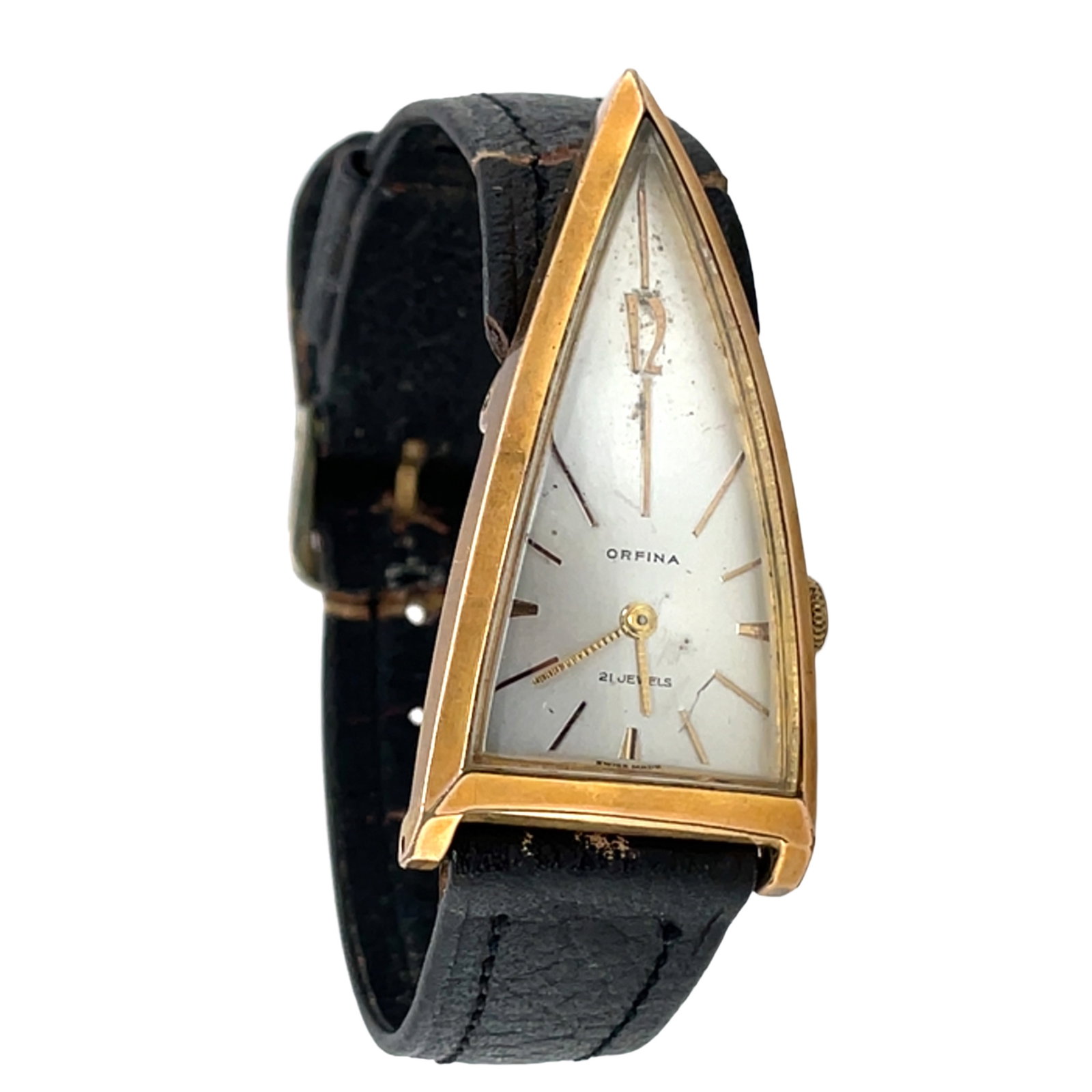 Vintage Orfina Triangle "Rocket" Watch 21 Jewel Mechanical Wristwatch (1 of 2)