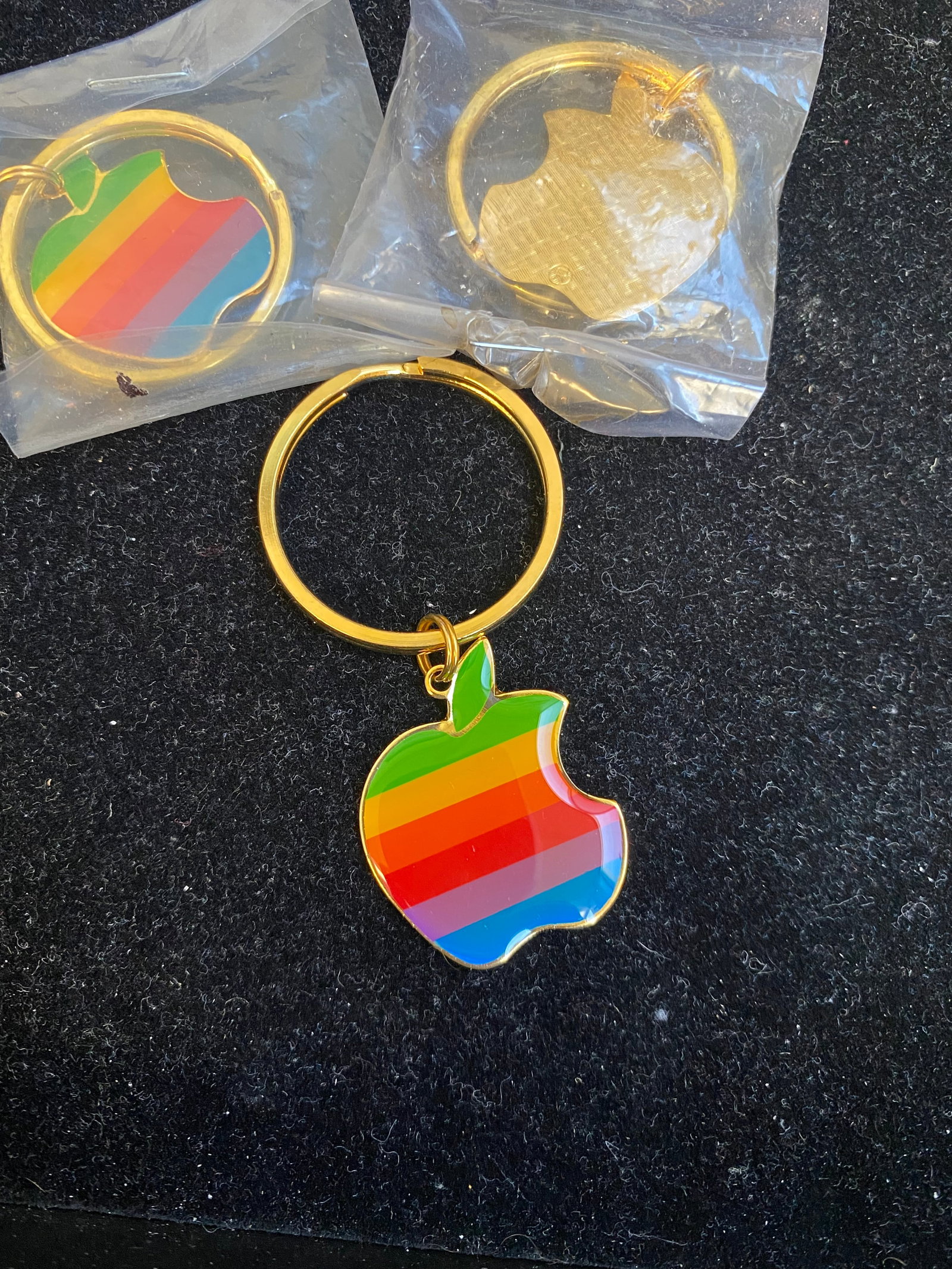 Vintage Apple Mac Logo Keychains - 2