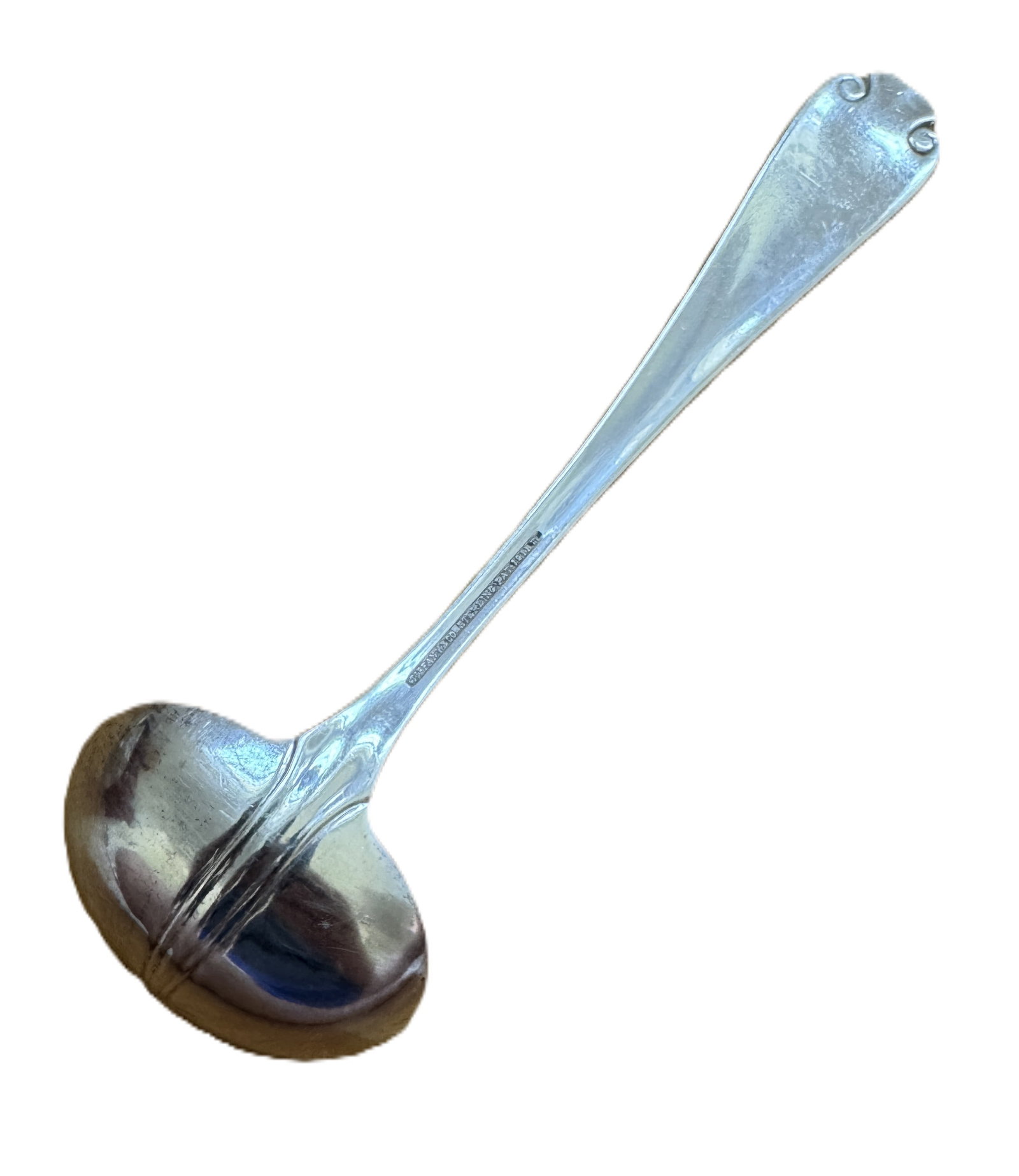 Tiffany and Co Flemish Pattern pat 1911, Sterling Silver Solid Gravy Ladle: Sterling Silver Tiffany & Co. Pat. 1911 Flemish Pattern Solid Gravy Ladle Maker: Tiffany & Co. Pattern: