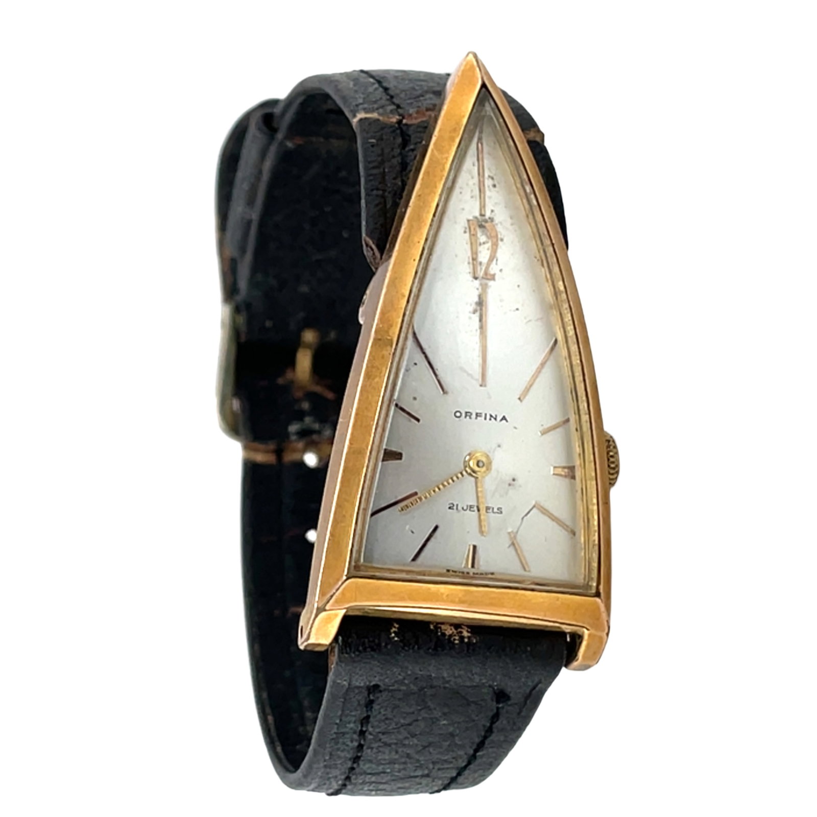 Vintage Orfina Triangle "Rocket" Watch 21 Jewel Mechanical Wristwatch (1 of 3)