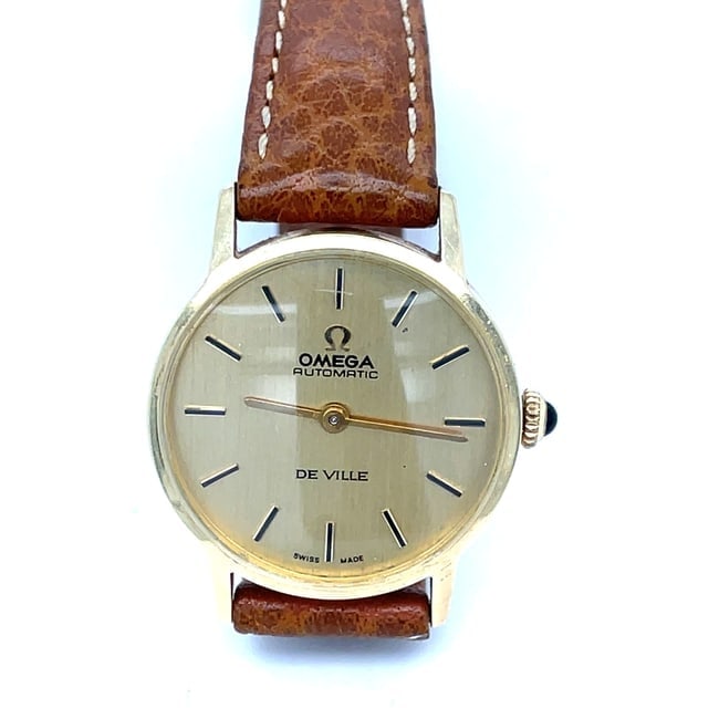 Omega De Ville Automatic 14k Solid Gold Ladies Wrist Watch (1 of 8)