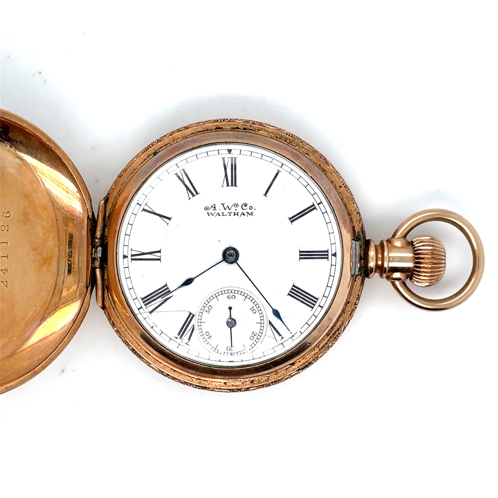 American Waltham Size 14 Gold-Filled Sidewinder Pocket Watch: American Waltham Company Size 14 Gold-Filled Sidewinder Pocket Watch An American Waltham Company pocket watch