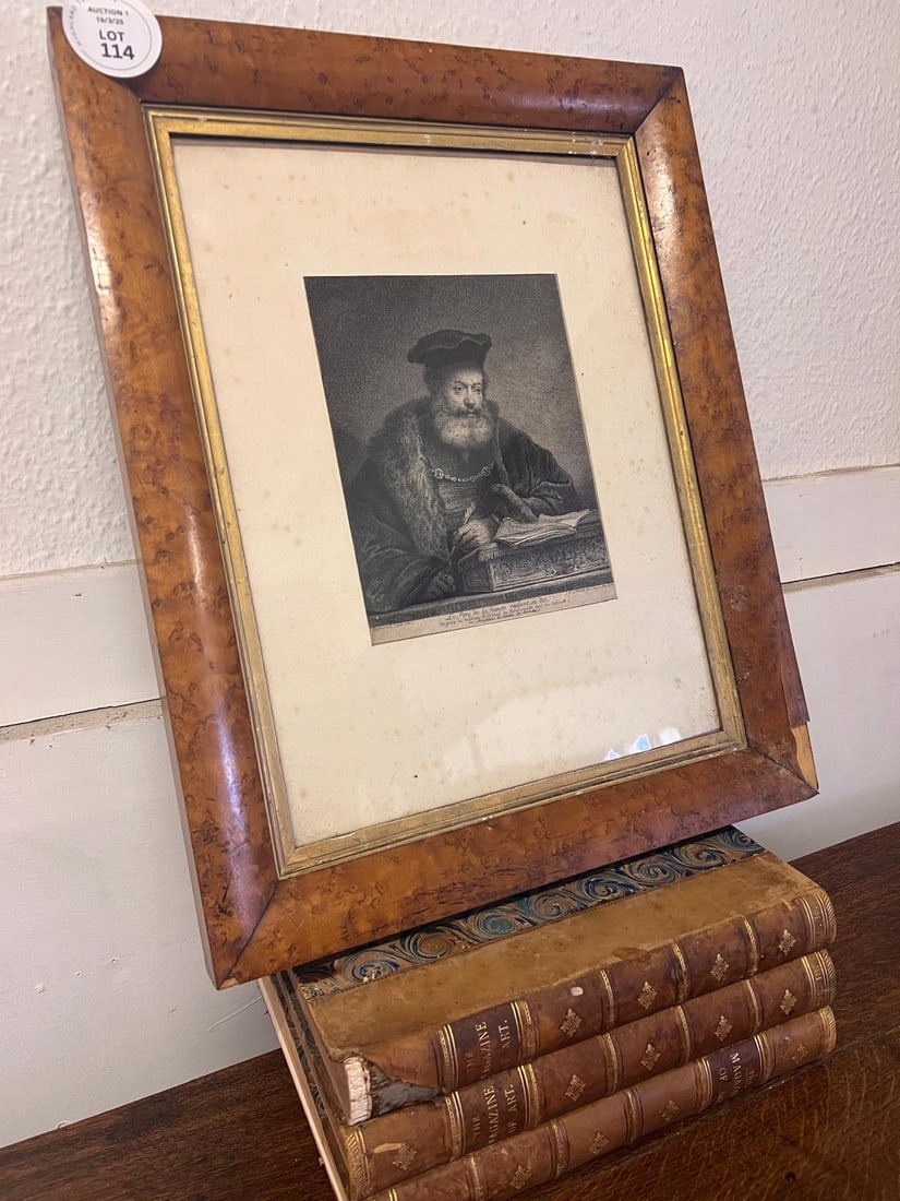 Exquisite Framed Rembrandt Etching (1 of 3)