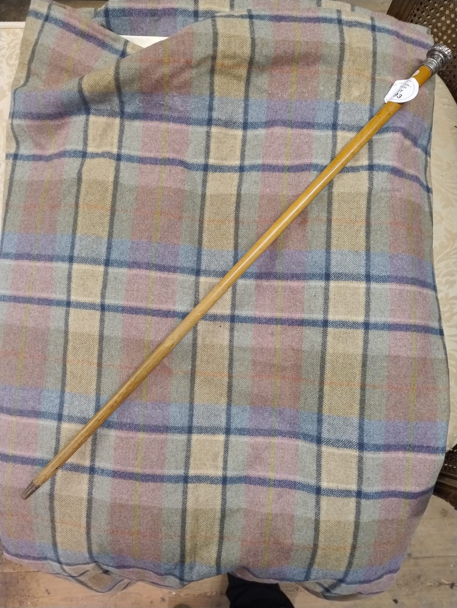 Silver Topped Walking Cane (1 of 3)