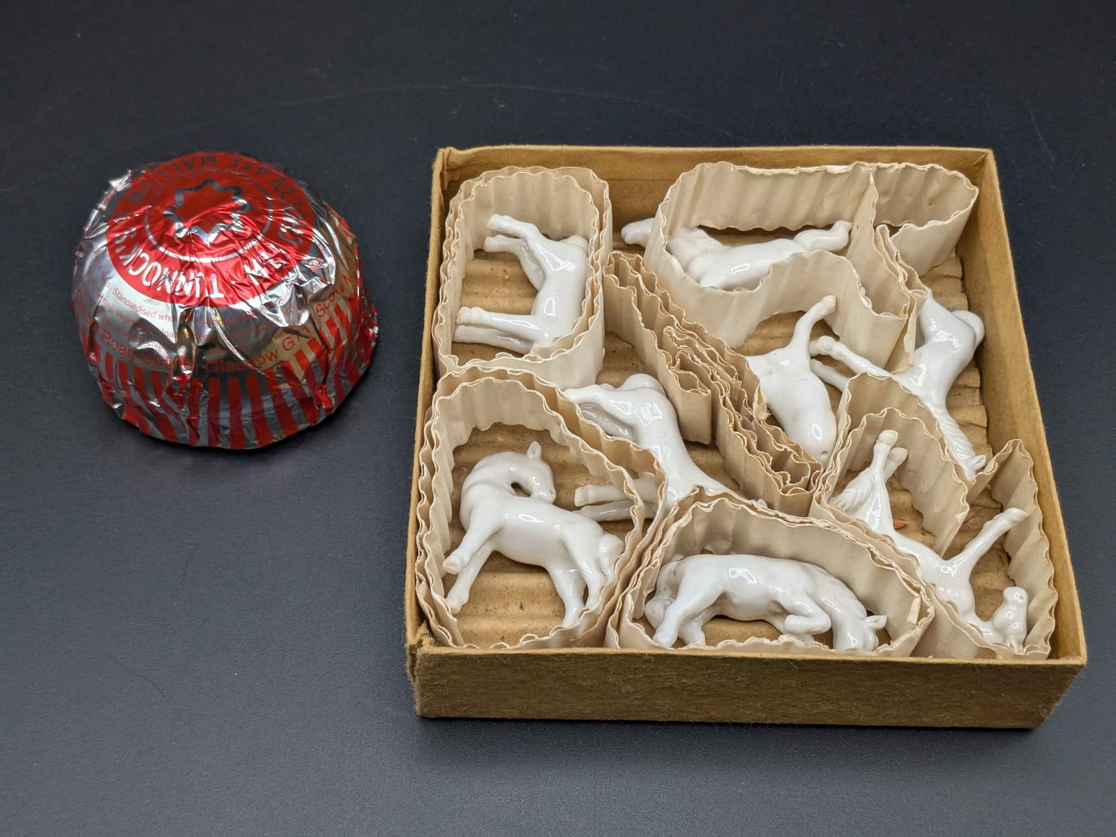 Eight miniature Chinese China horses: Eight charming Chinese China Miniature horses in various poses.