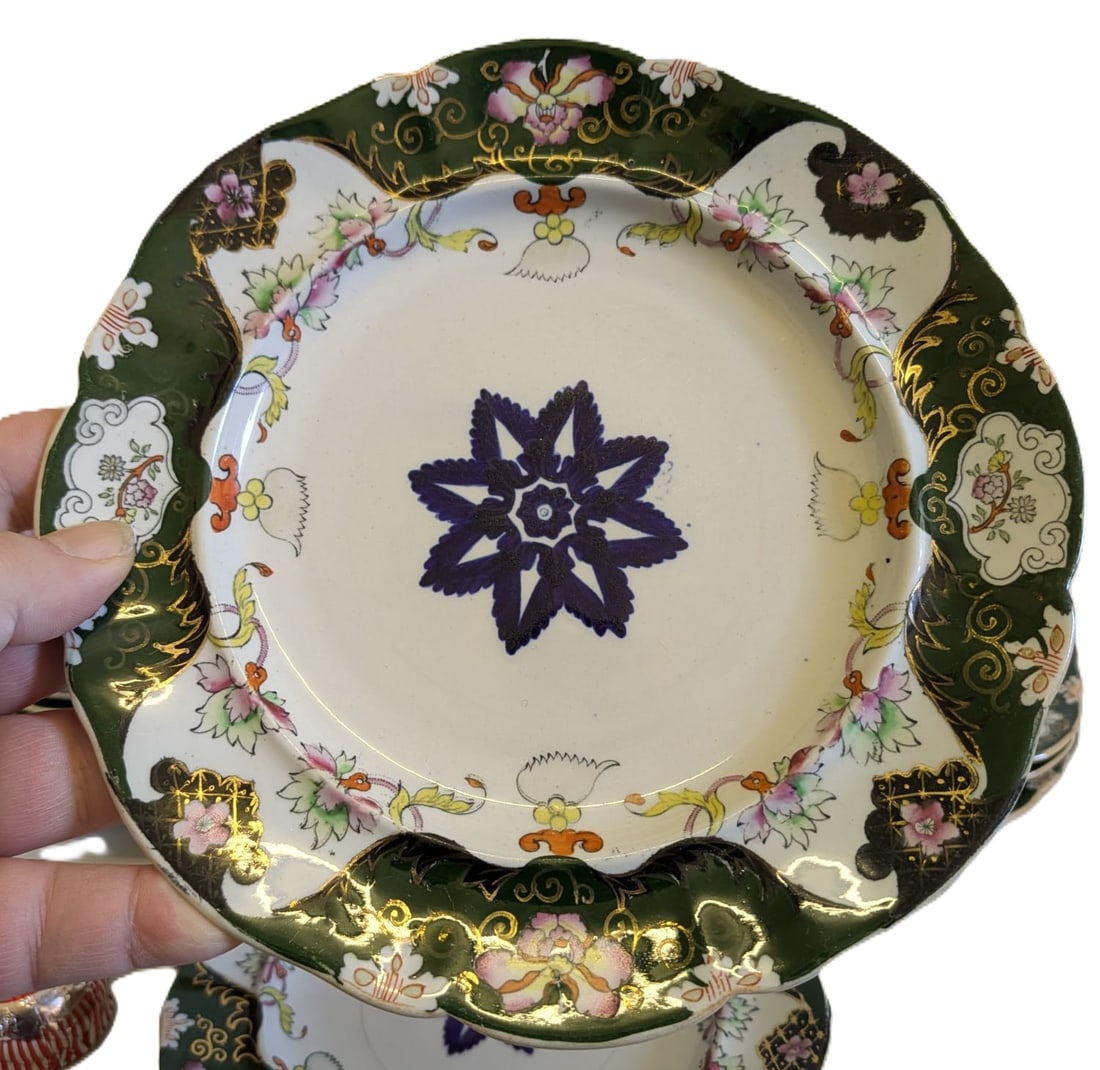Collection of Mason Ironstone Plates c1840 - 1860 (1 of 3)
