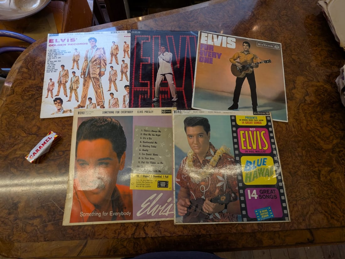 Collection of Vintage vinyl albums: Includes Albums from Elvis and local band Colorado