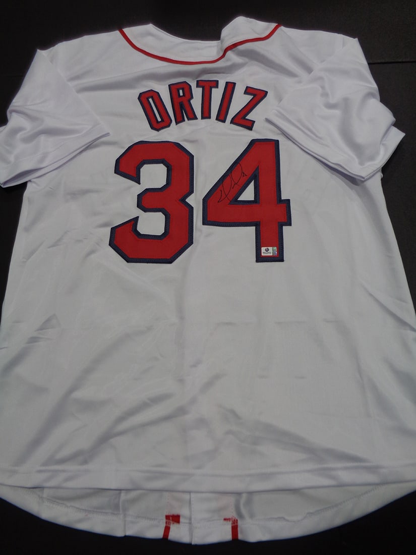 David Ortiz Boston Red Sox Autographed Custom Baseball Jersey coa (1 of 3)