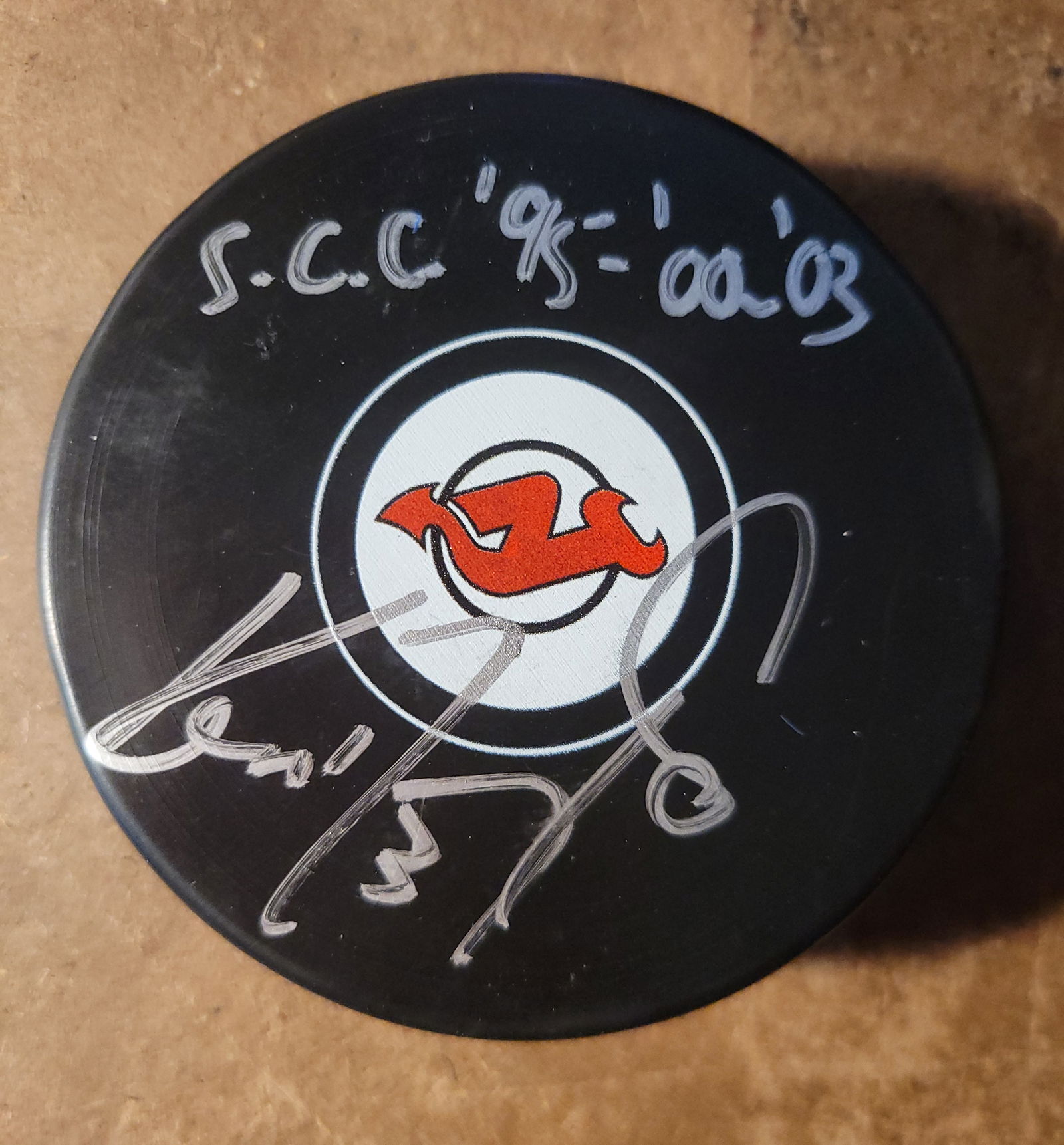 Ken Daneyko New Jersey Devils Autographed & Insc Hockey Puck Hologram (1 of 2)