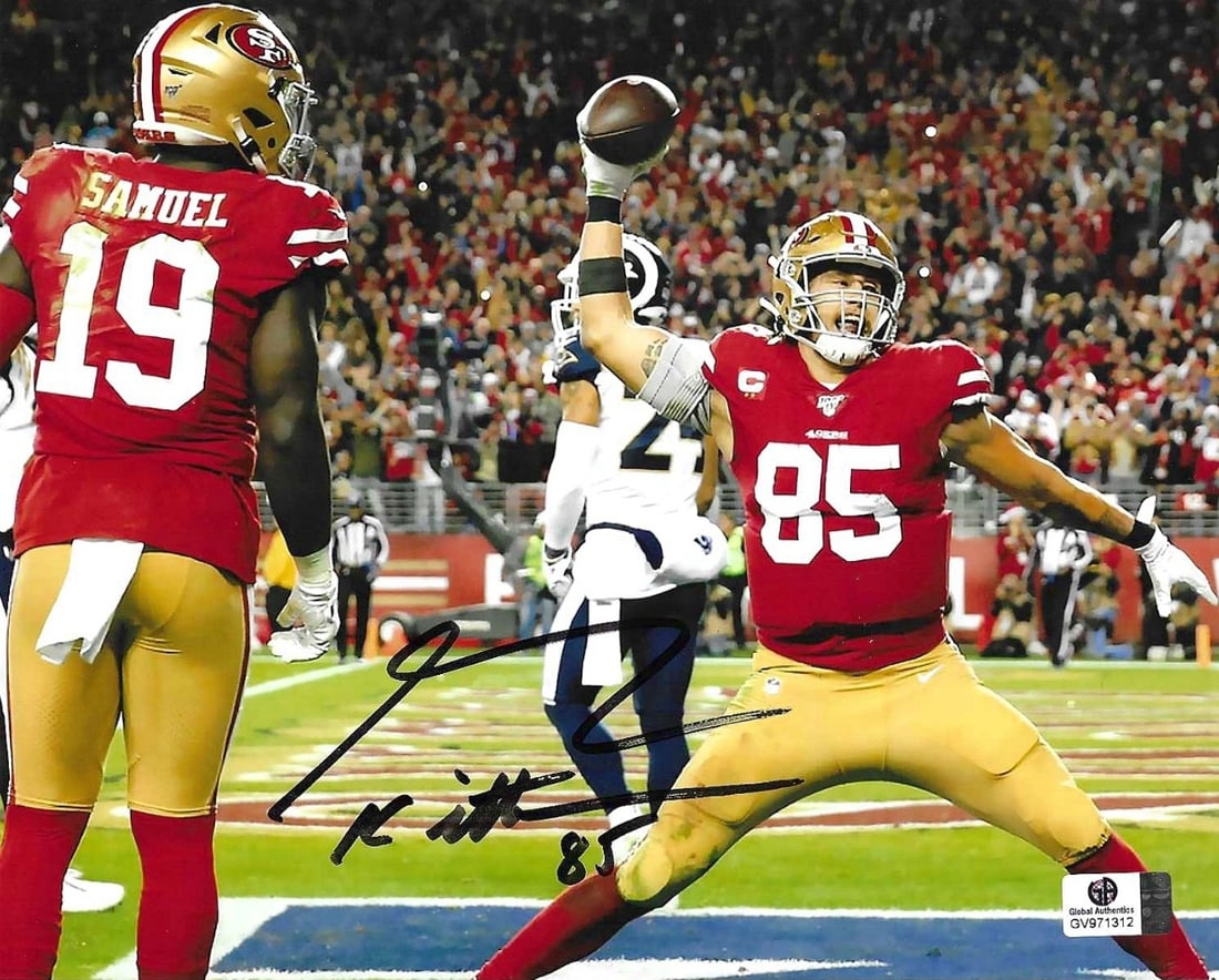 George Kittle San Francisco 49ers Autographed 8x10 Photo coa (1 of 2)