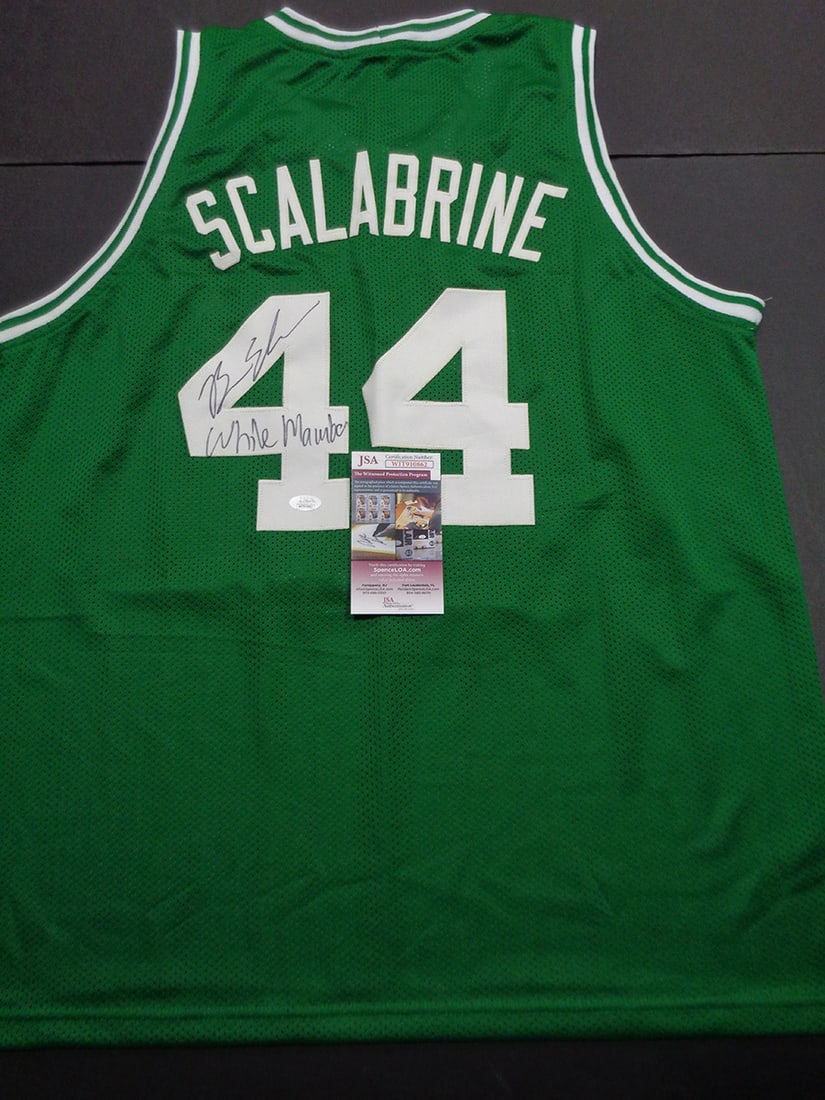 Brian Scalabrine Boston Celtics Autographed & Ins Custom Basketball Jersey coa (1 of 3)