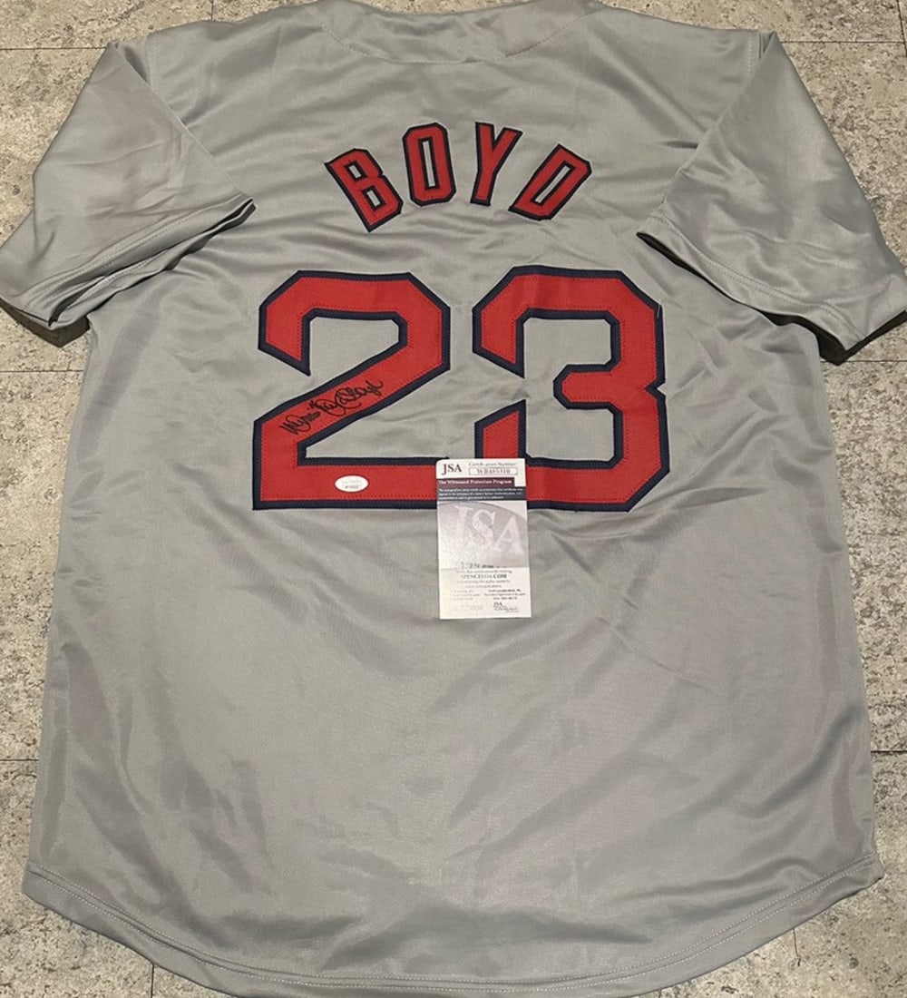 Dennis 'Oil Can' Boyd Boston Red Sox Autographed Custom Baseball Jersey coa (1 of 3)