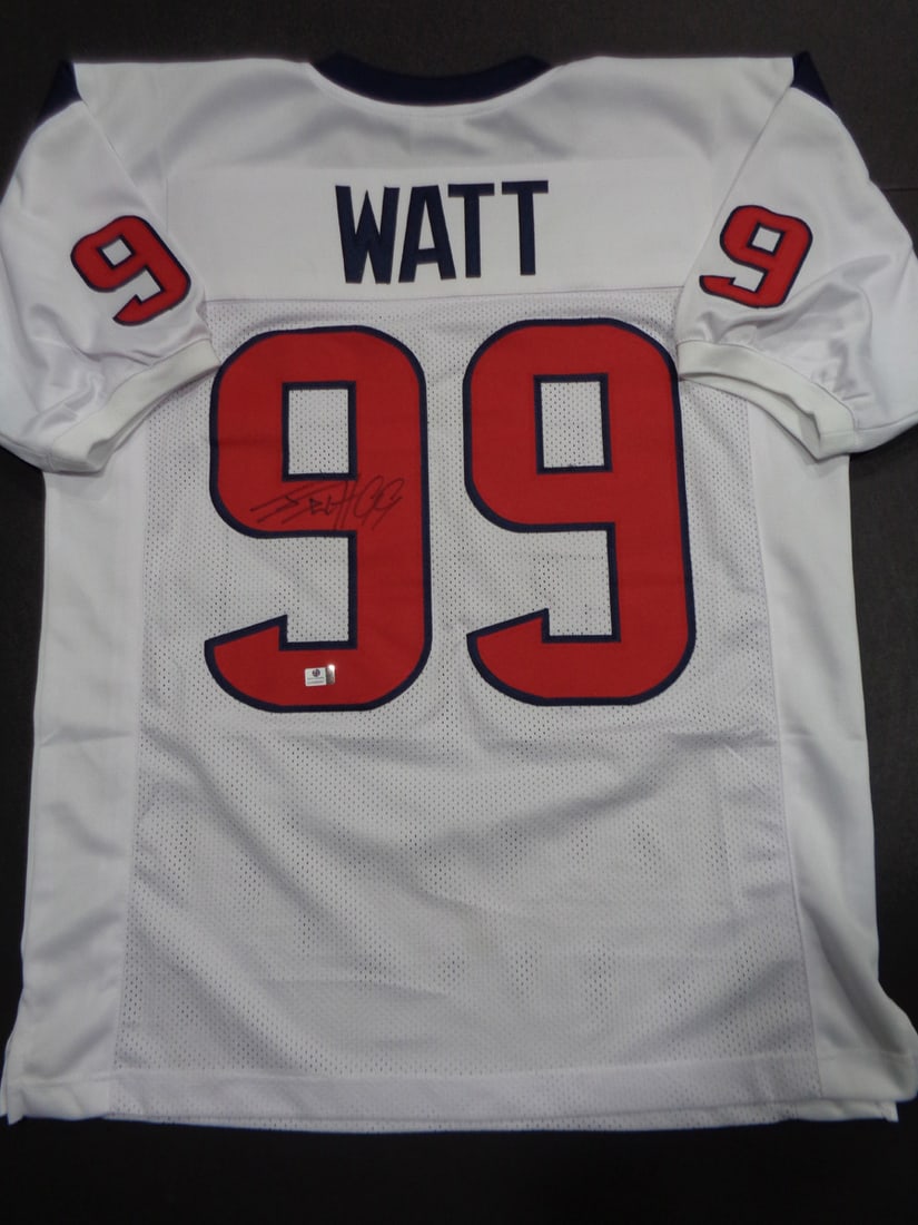 J.J. Watt Houston Texans Autographed Custom Football Jersey coa (1 of 3)