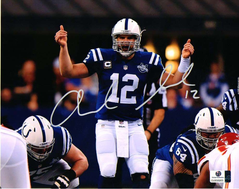 Andrew Luck Indianapolis Colts Autographed 8x10 Photo coa (1 of 2)