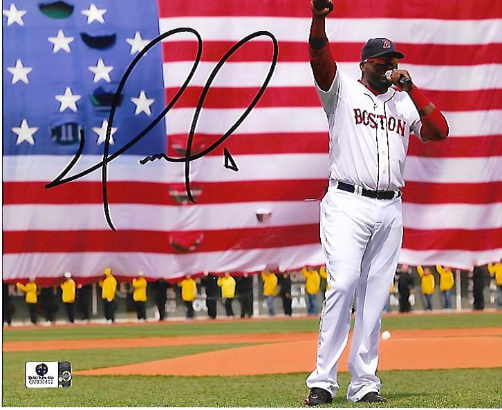 David Ortiz Boston Red Sox Autographed 8x10 Photo coa (1 of 2)
