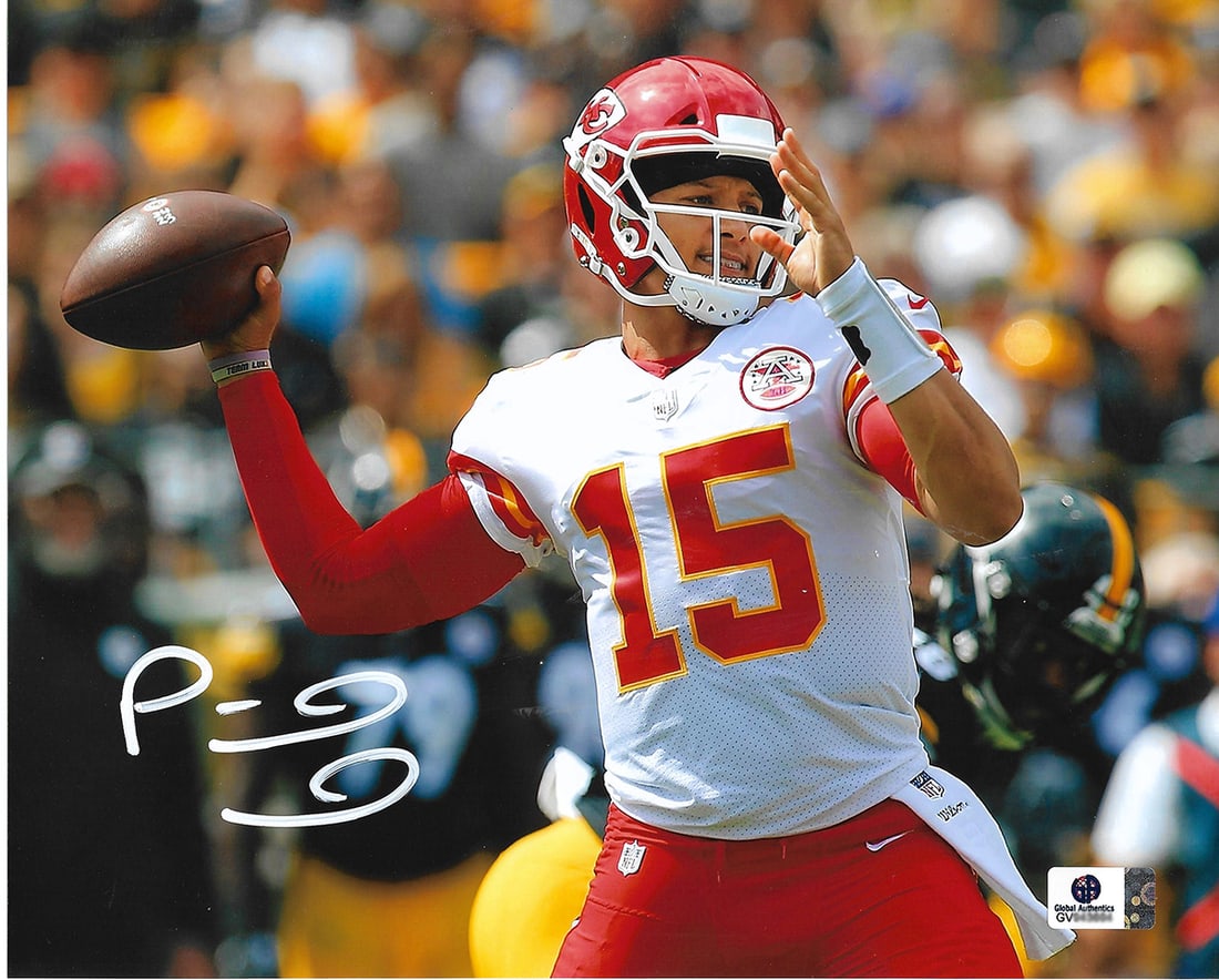 Patrick Mahomes Kansas City Chiefs Autographed 8x10 Photo coa: Patrick Mahomes Kansas City Chiefs Autographed 8x10 Photo GA coa - Autograph Location & coa # may vary