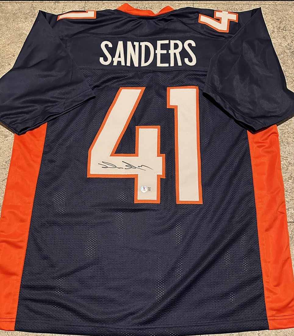 Drew Sanders Denver Broncos Autographed Custom Football Jersey Hologram (1 of 3)