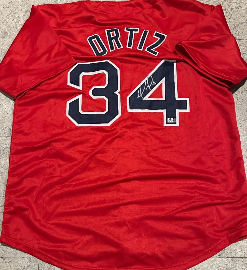 David Ortiz Boston Red Sox Autographed Custom Baseball Jersey coa (1 of 3)