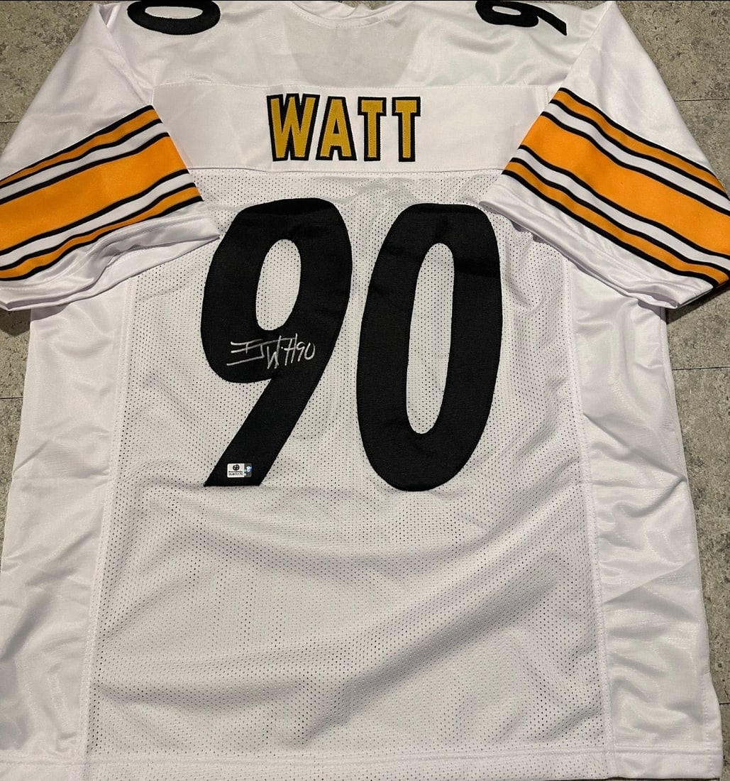 T.J. Watt Pittsburgh Steelers Autographed Custom Football Jersey coa (1 of 3)